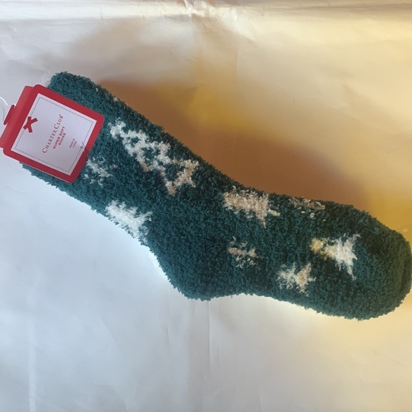 New Charter Club Womens Buffalo Plaid Fuzzy Butter Socks - Picture 2 of 6